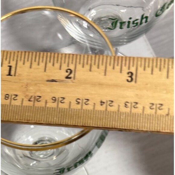 Set Of 2 Vintage Irish Coffee Glasses With Gold Rim & Shamrock Design on Stem - Picture 8 of 8